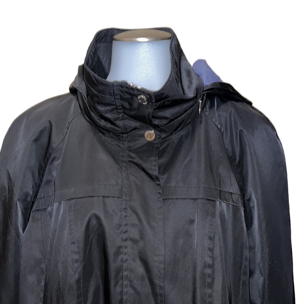 Calvin Klein Black Lightweight Hooded Trench - Picture 2 of 10